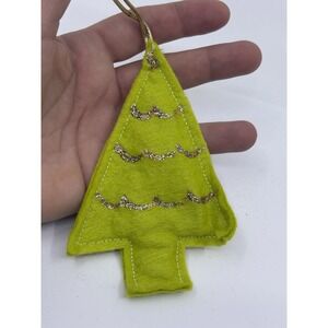 VINTAGE FELT Sparkle HANDMADE CHRISTMAS TREE ORNAMENT